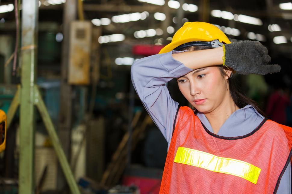Free Image of Tried worker in the factory 