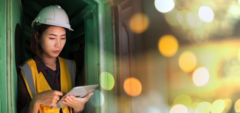 Free Image of Female machine maintenance engineer checking repair list 