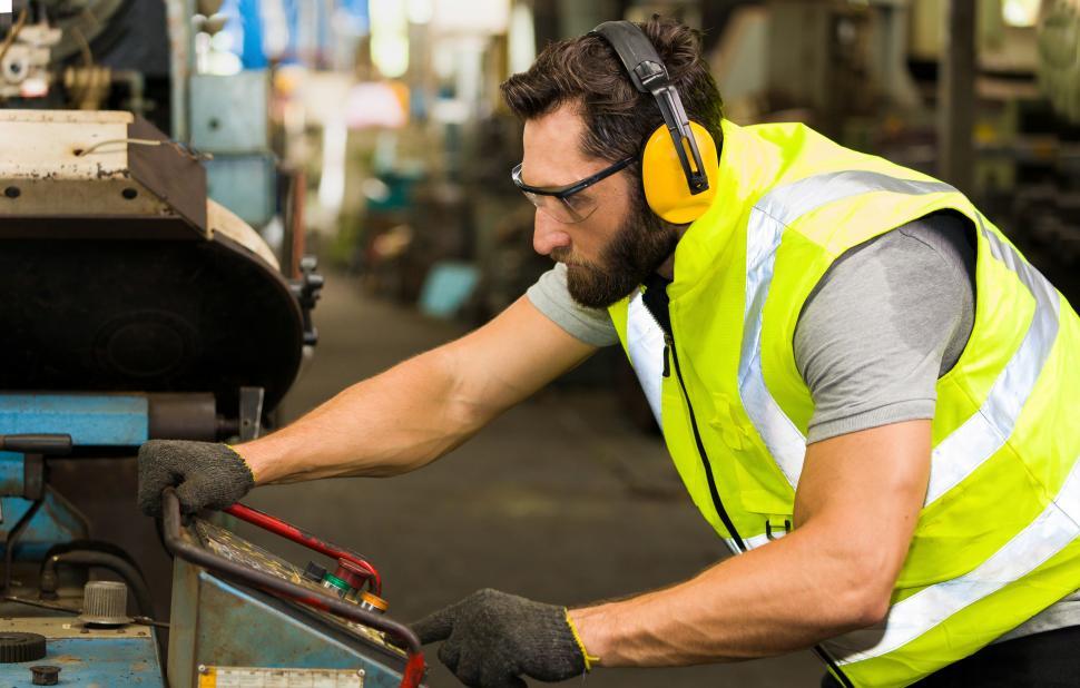 Free Image of Man working in the factory floor 