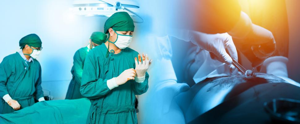 Free Image of The surgeon is working in the operating room. 