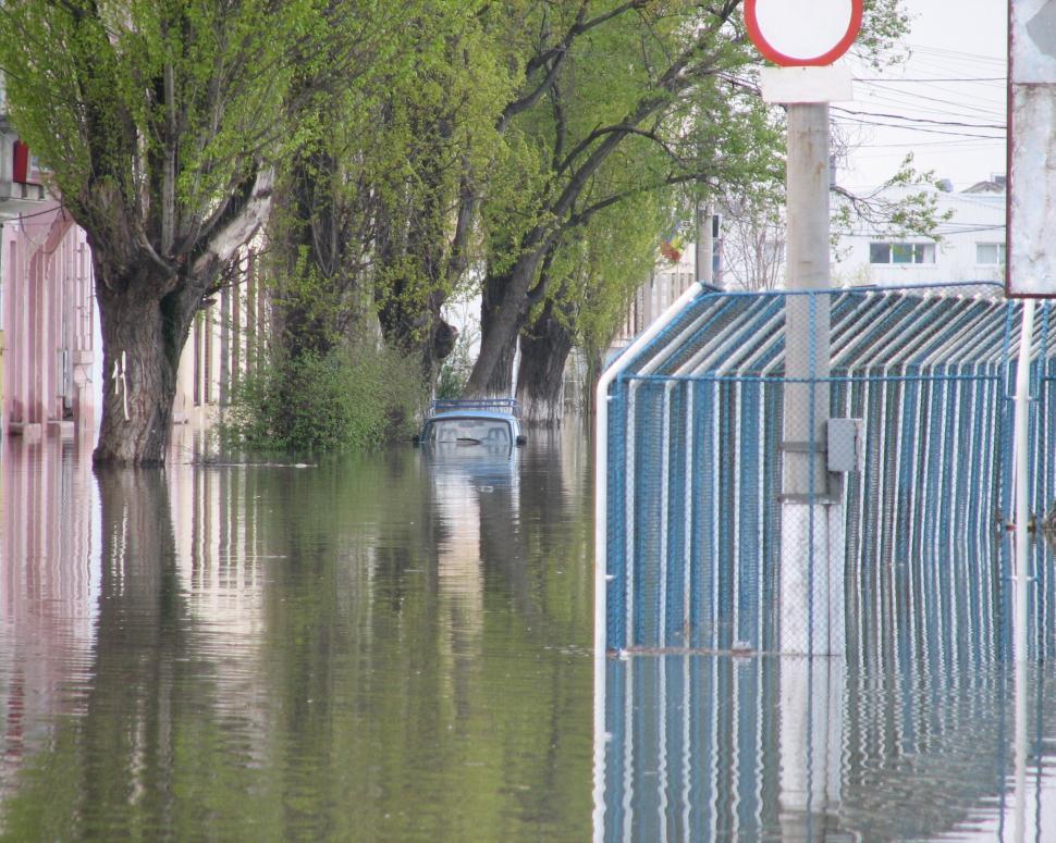 Free Image of Flooded urban area water invading the streets 