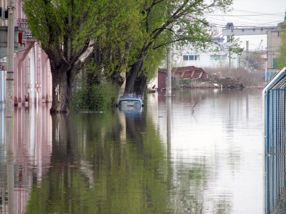 Free Image of Flooded urban area water invading the streets 