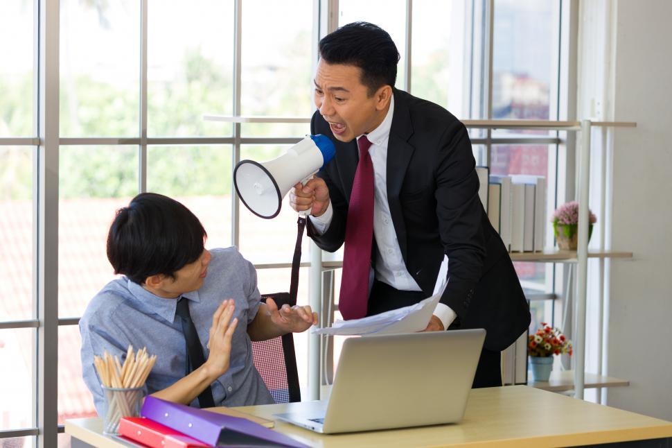 Free Image of Boss is yelling at his subordinate 