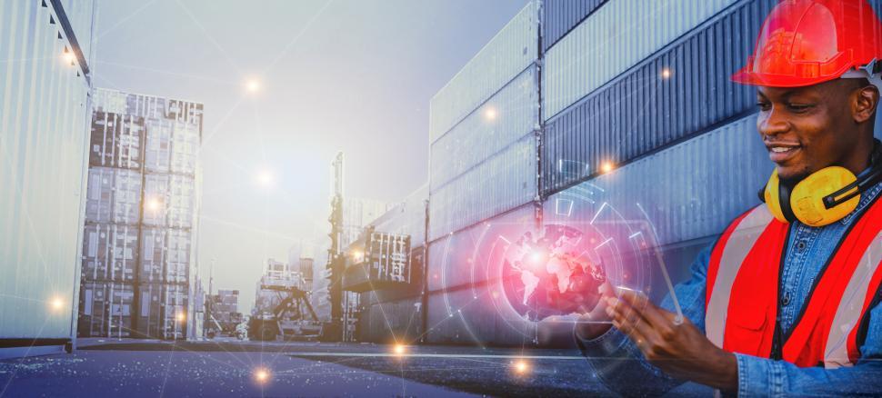 Free Image of Innovation of Transport, supply chain and global logistic network 