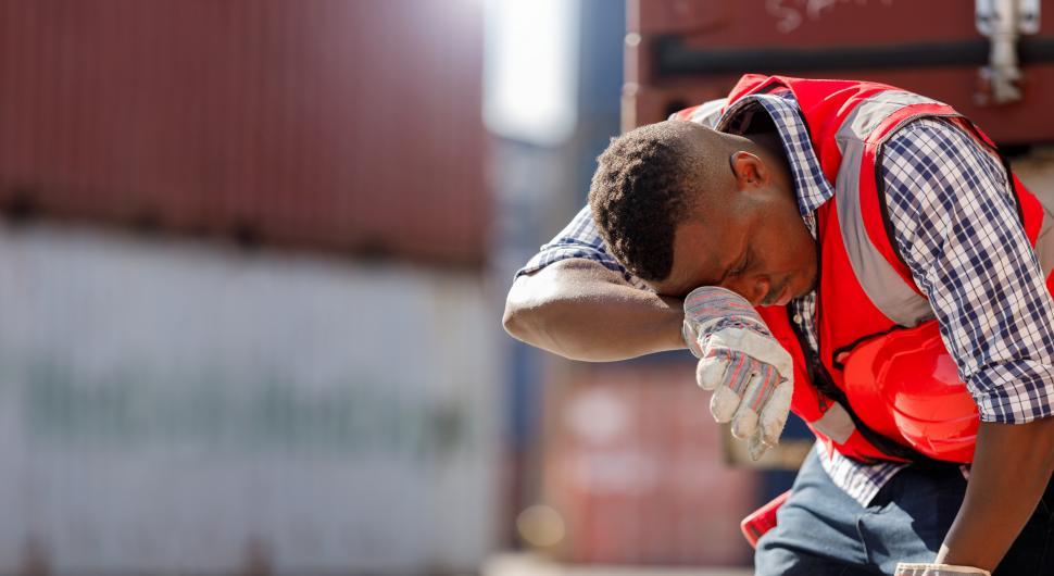 Free Image of Worker is weary of hard work on hot day 