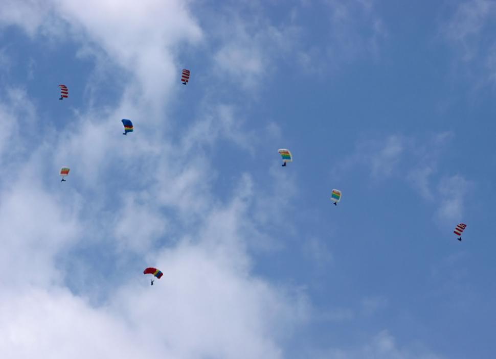 Free Image of Parachutes team 