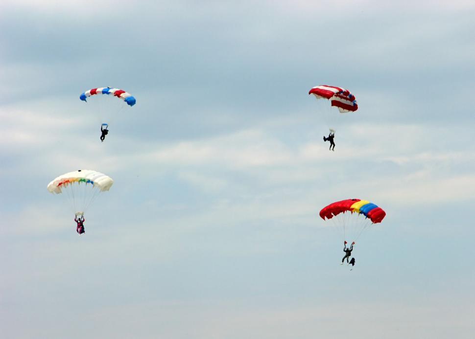 Free Image of Parachutes team 