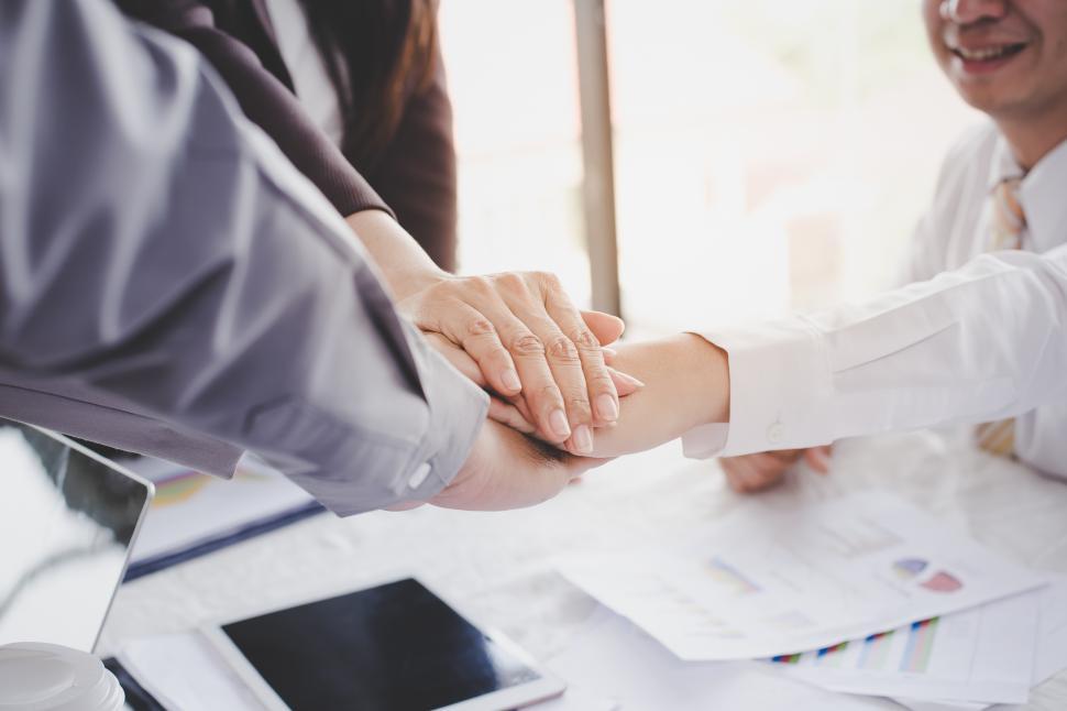 Free Image of Professional business people show their unity 