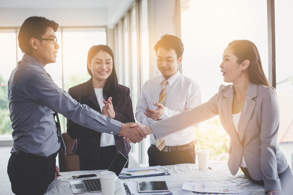 Free Image of Shaking hands over a deal 