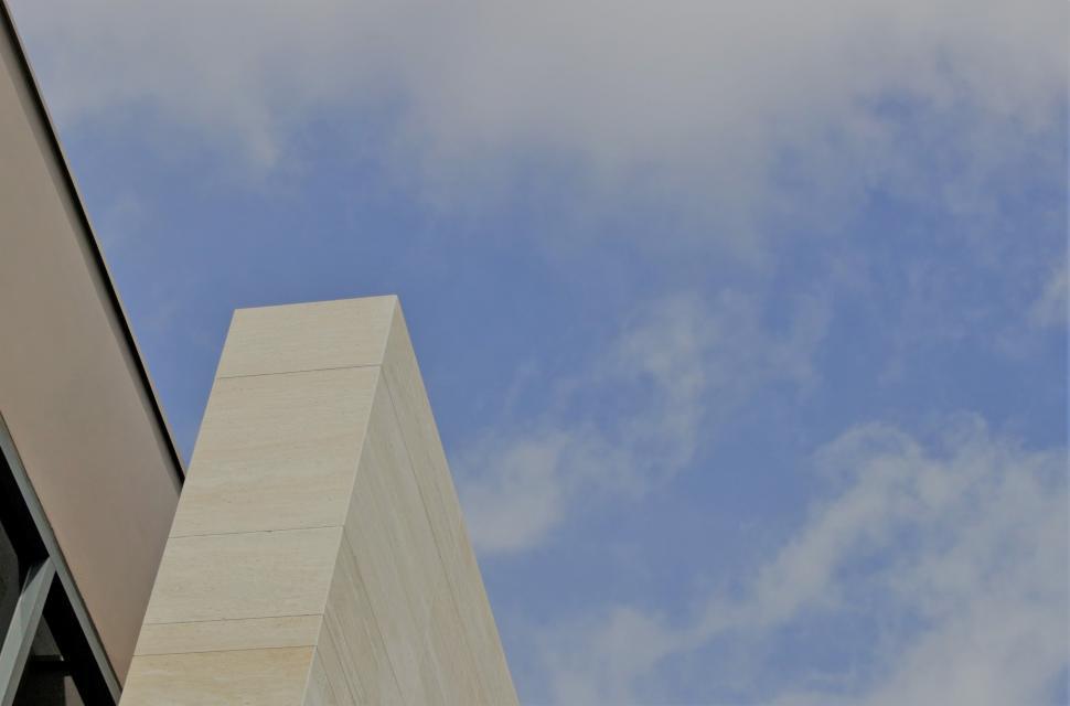 Free Image of Details of the facade of a modern house  