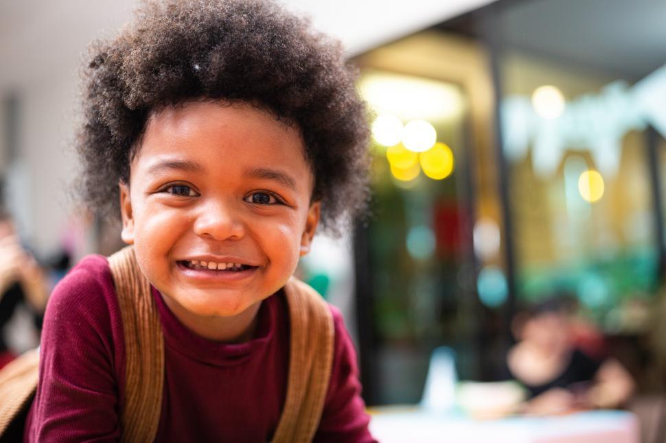 Free Image of African American boy looking at camera 
