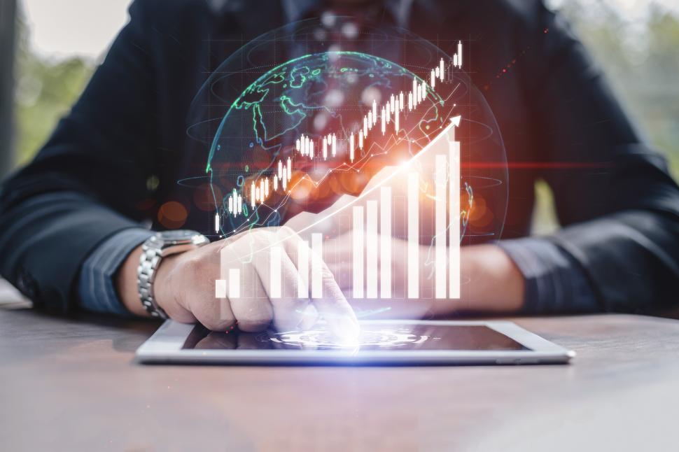 Free Image of business analytics technology and digital infographic 