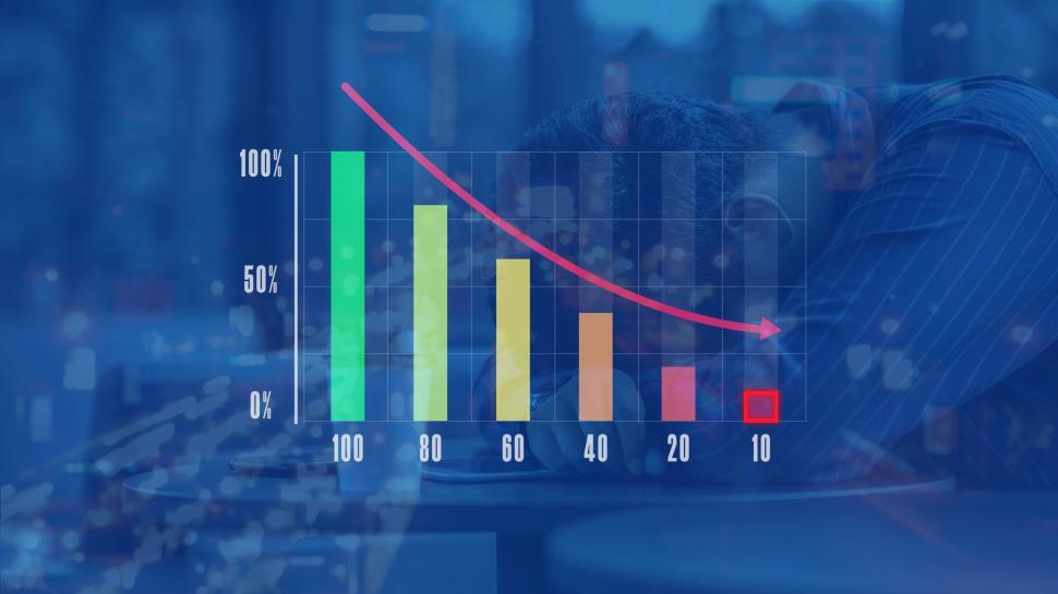 Free Image of Multi colors Infographics histogram or Infographics bar chart 