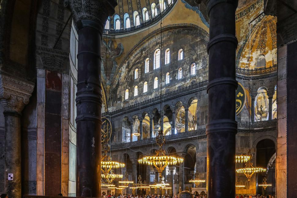 Free Image of Interior view of Hagia Sophia 
