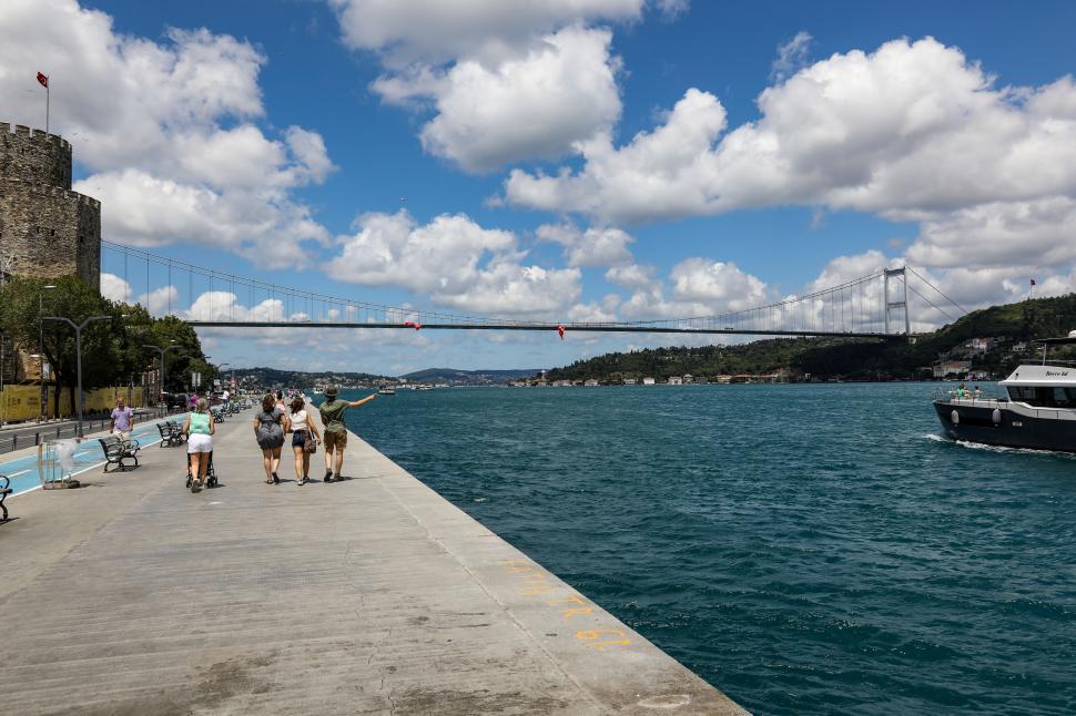 Free Image of Fatih Sultan Mehmet Bridge over the Bosphorus Strait, Istanbul, 
