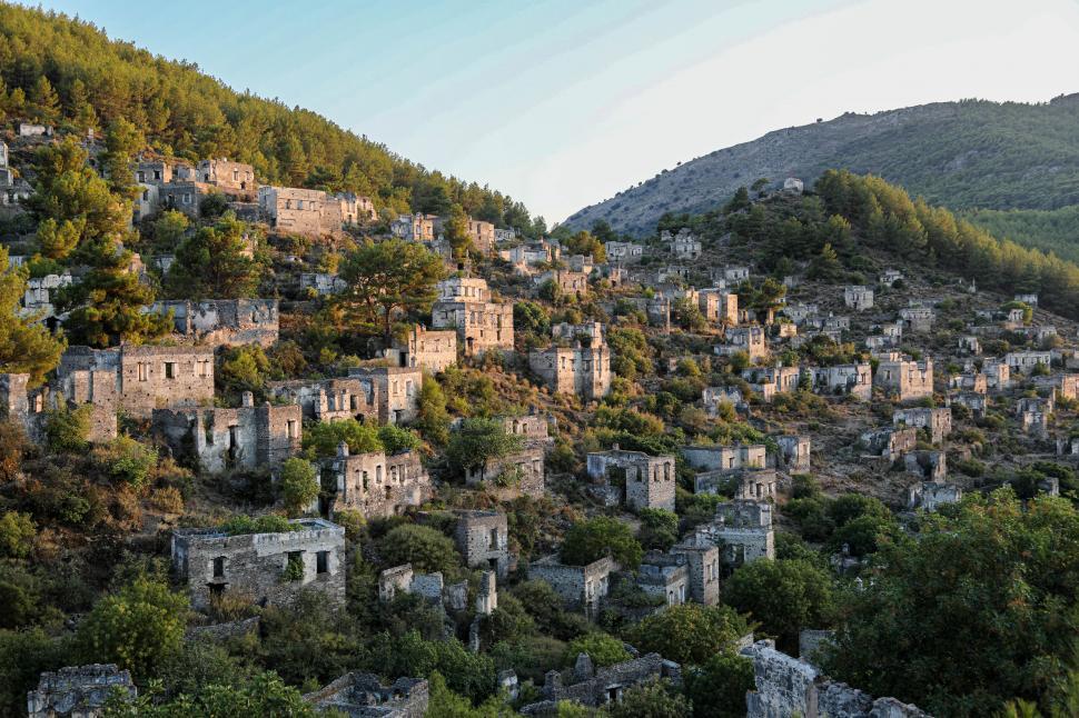 Free Image of Kayakoy, Turkey Stone Ruins 