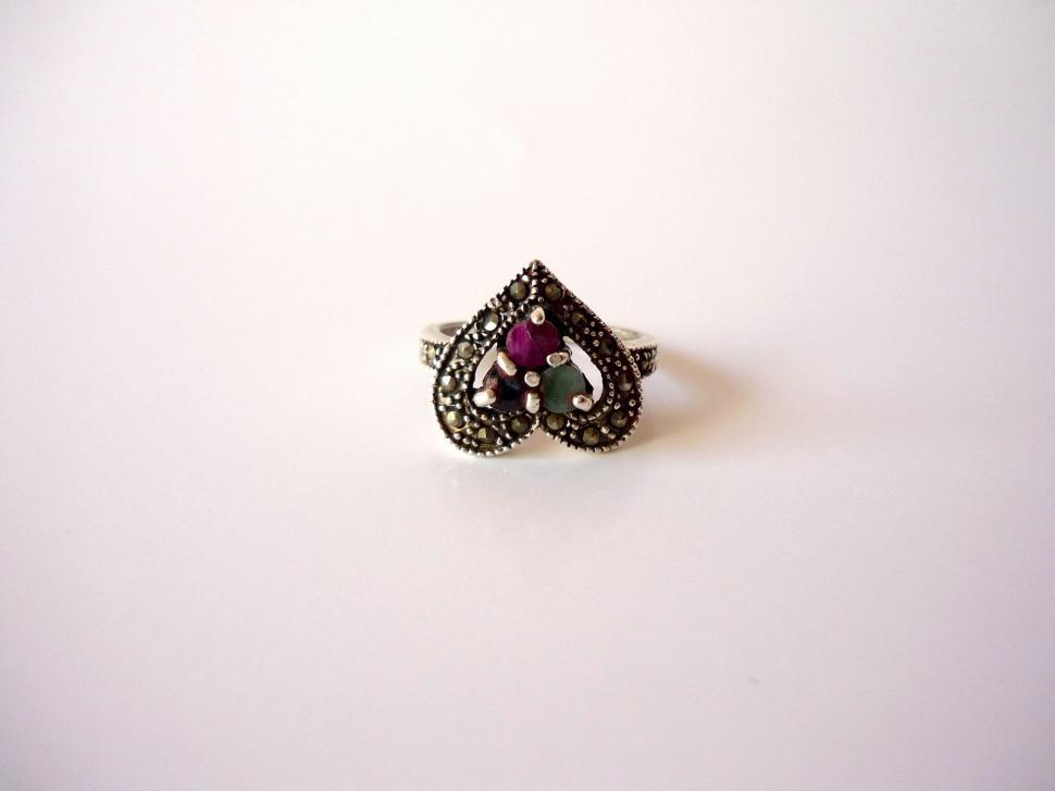 Free Image of Black and White Ring on a Surface 