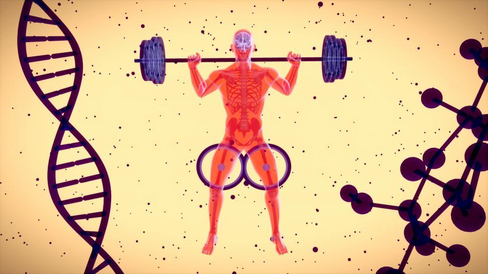 Free Image of Abstract man working out  