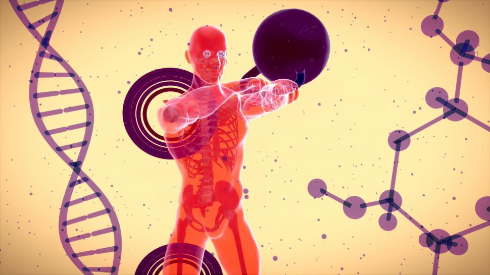 Free Image of Abstract man working out  