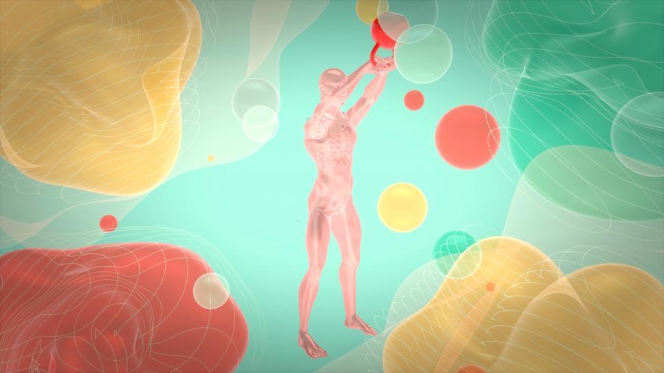 Free Image of Abstract man working out  