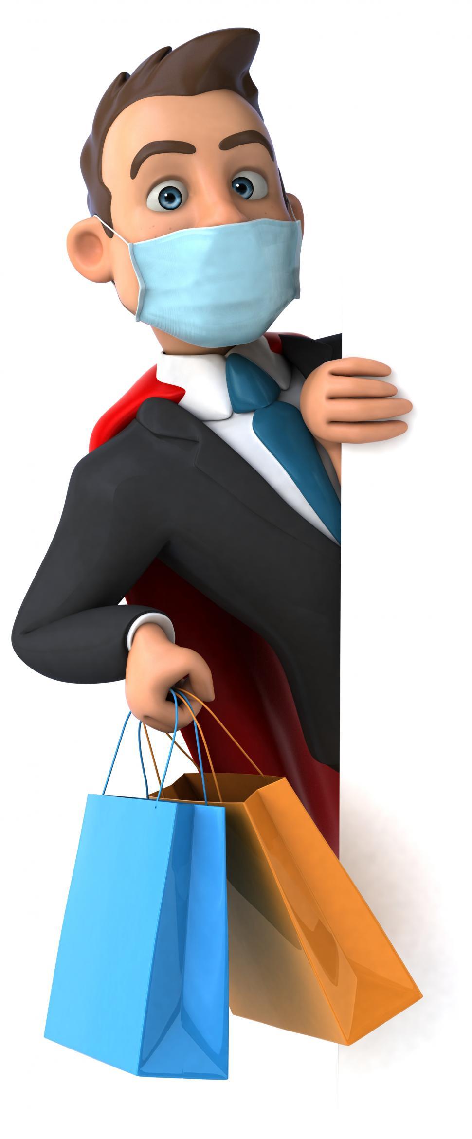 Free Image of Businessman with a mask  
