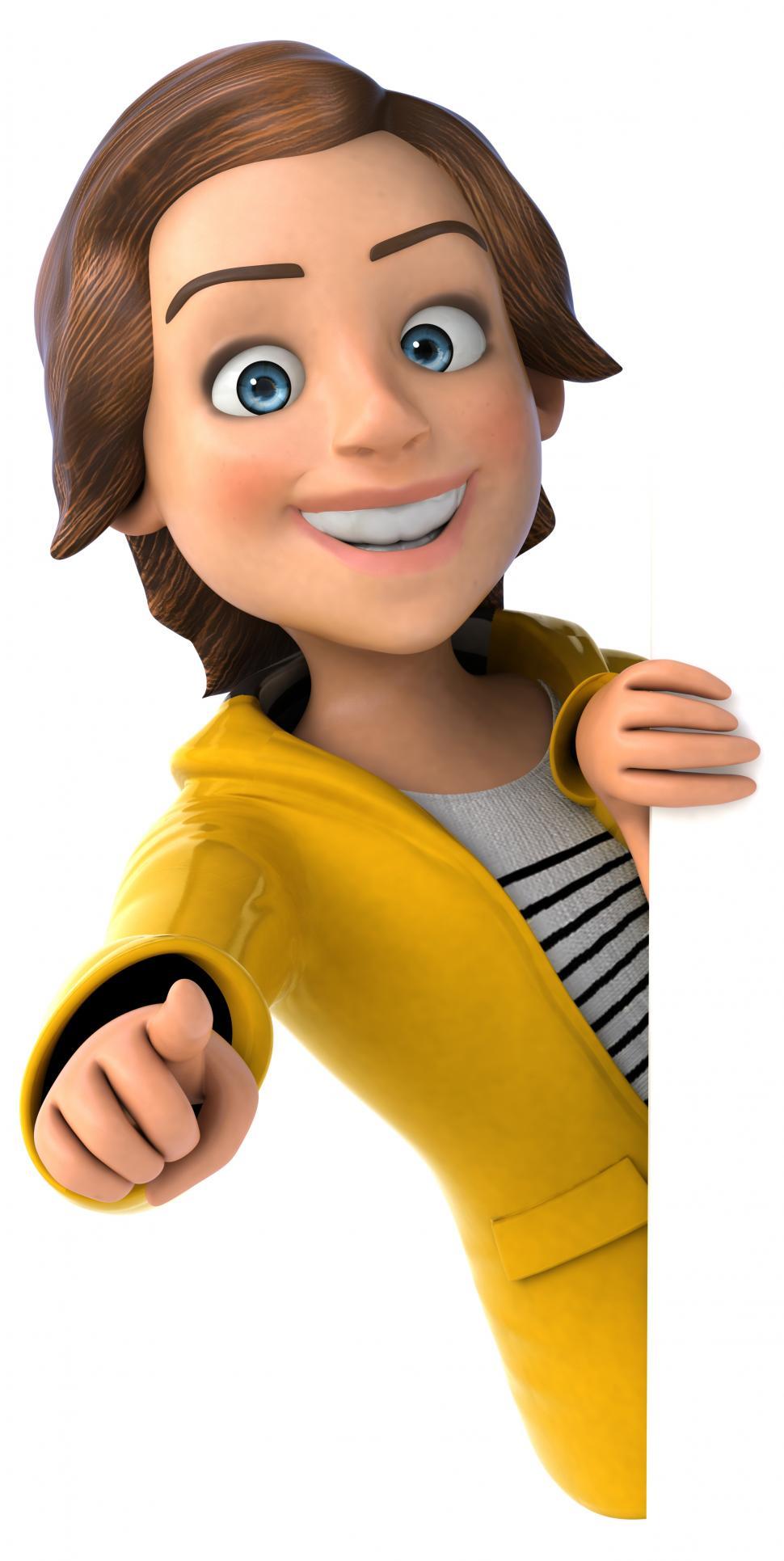 Free Image of Fun cartoon girl  
