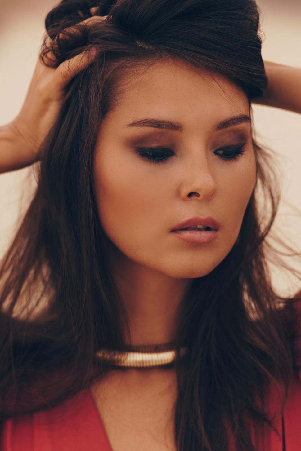 Free Image of Close up portrait of beautiful woman  