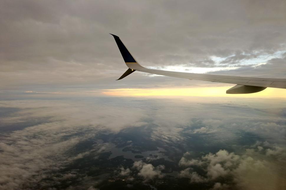 Free Image of View Outside An Airplane Window 