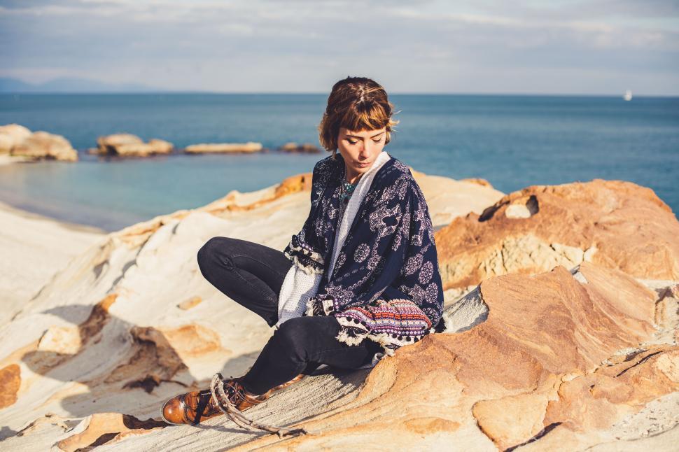 Free Image of a young boho model posing 