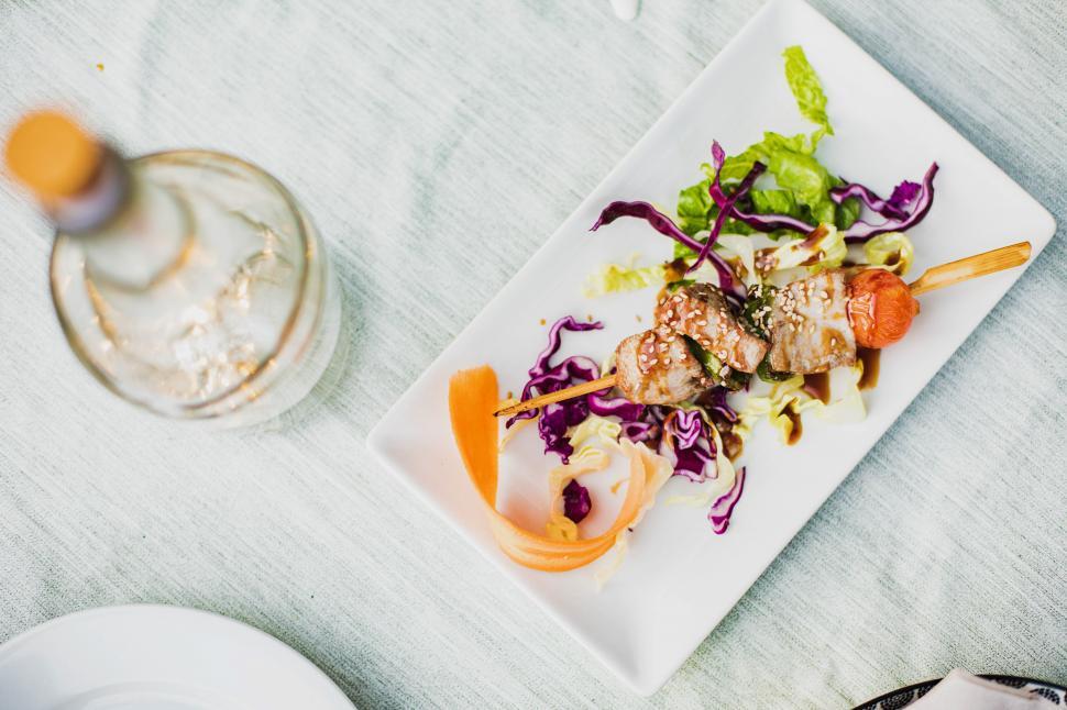 Free Image of mediterranean dinner details 