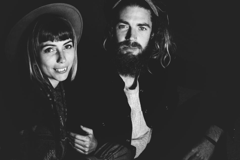 Free Image of couple in black and white 