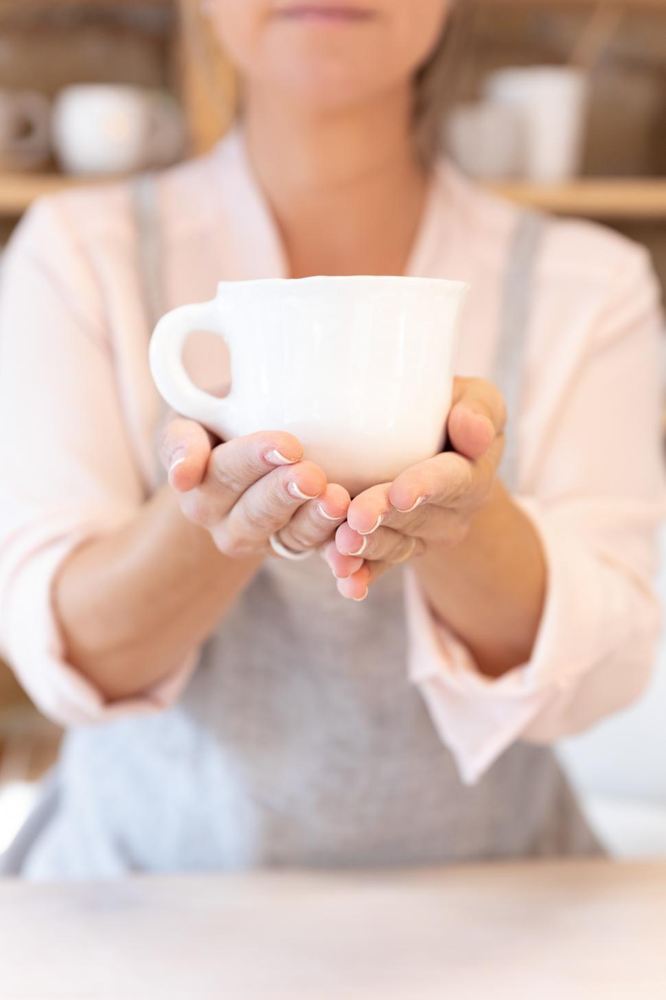 Free Image of A professional potter in her shop 
