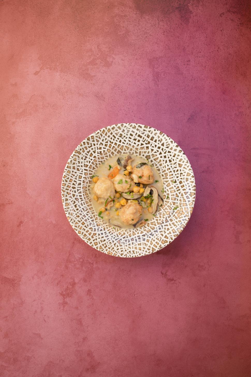 Free Image of mediterranean meal on textured background 