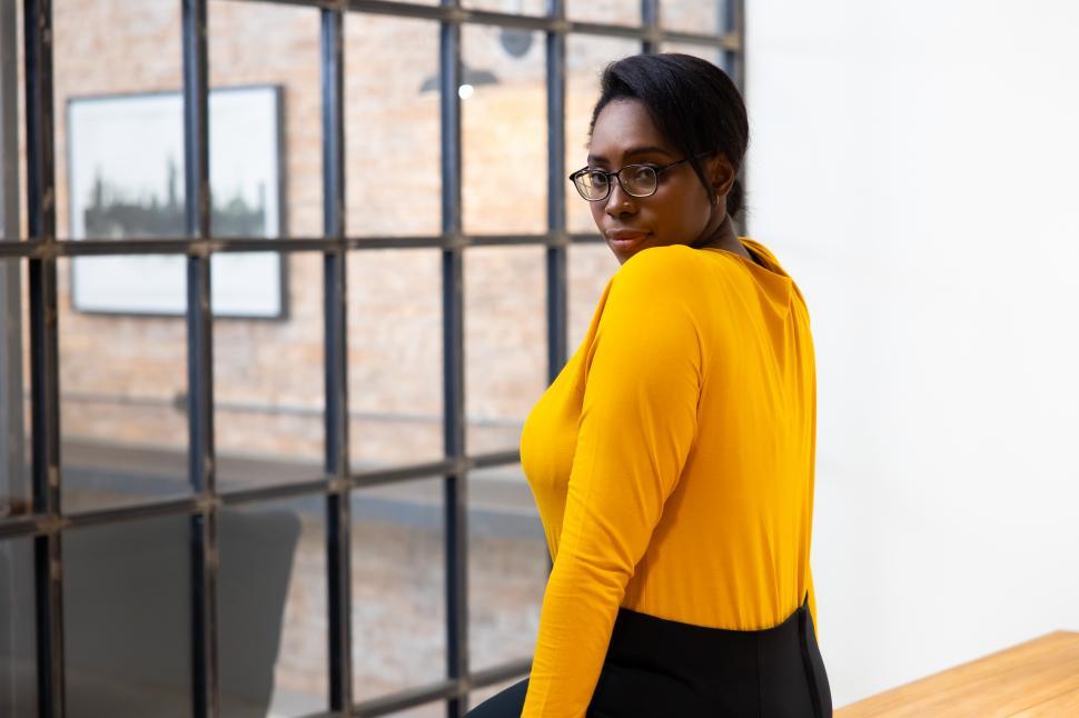 Free Image of Young african american businesswoman working 