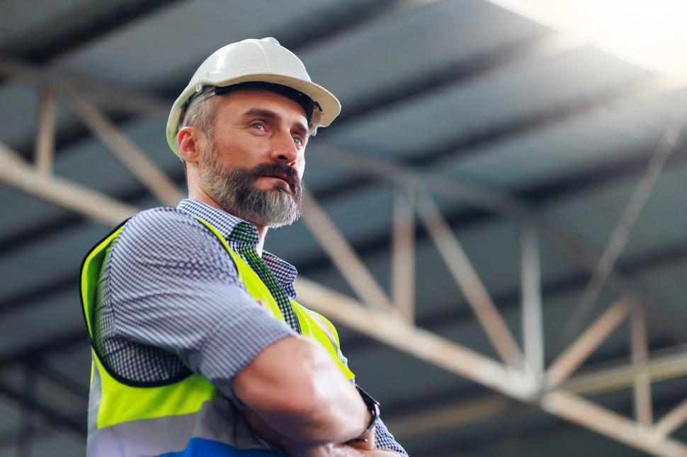 Free Image of Caucasian professional Engineer in factory 