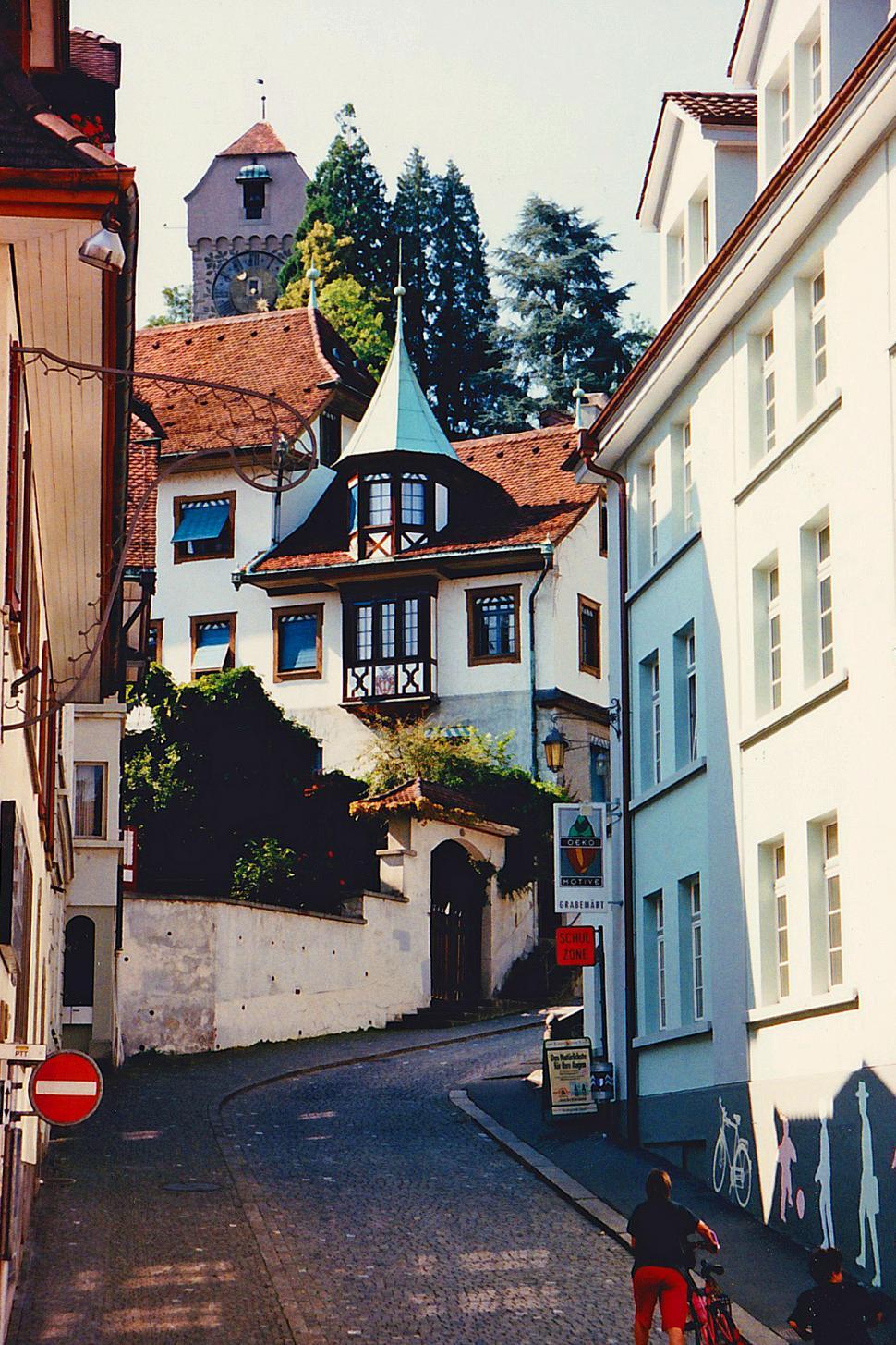 Free Image of Steep Curvy Street  