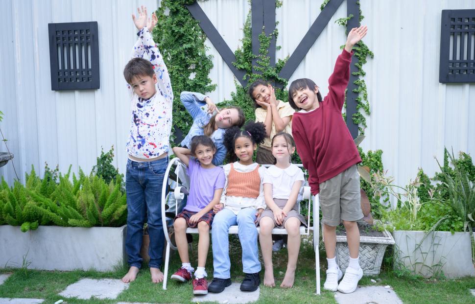 Free Image of Children from international schools get together to have fun 