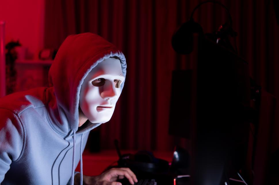 Free Image of This is the face of a masked user up to no good 