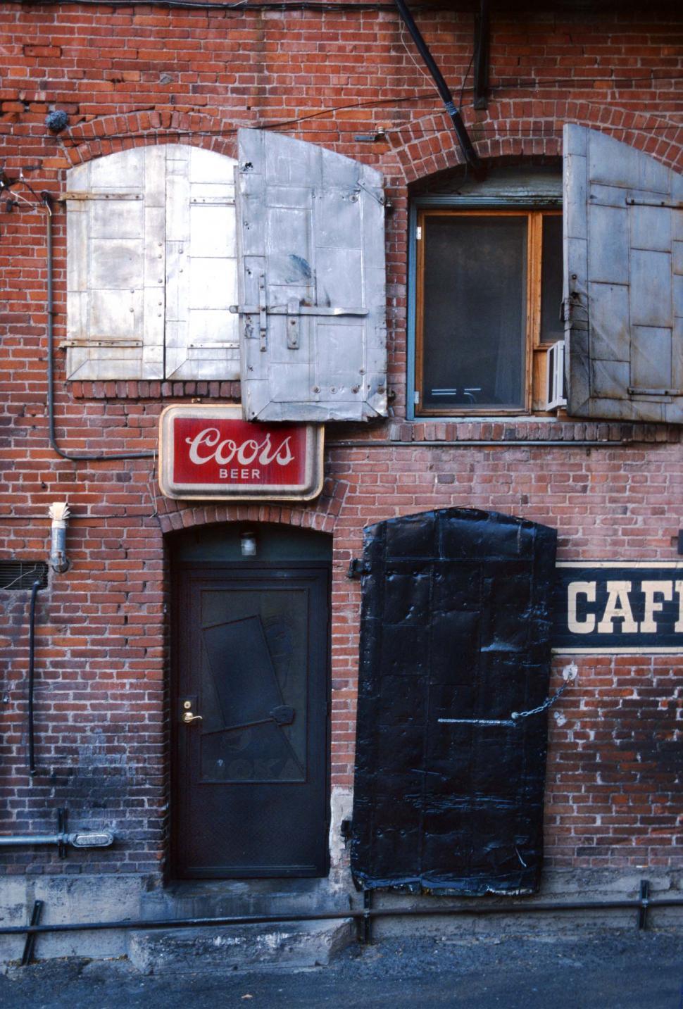 Free Image of Back alley behind bar - back entrance 