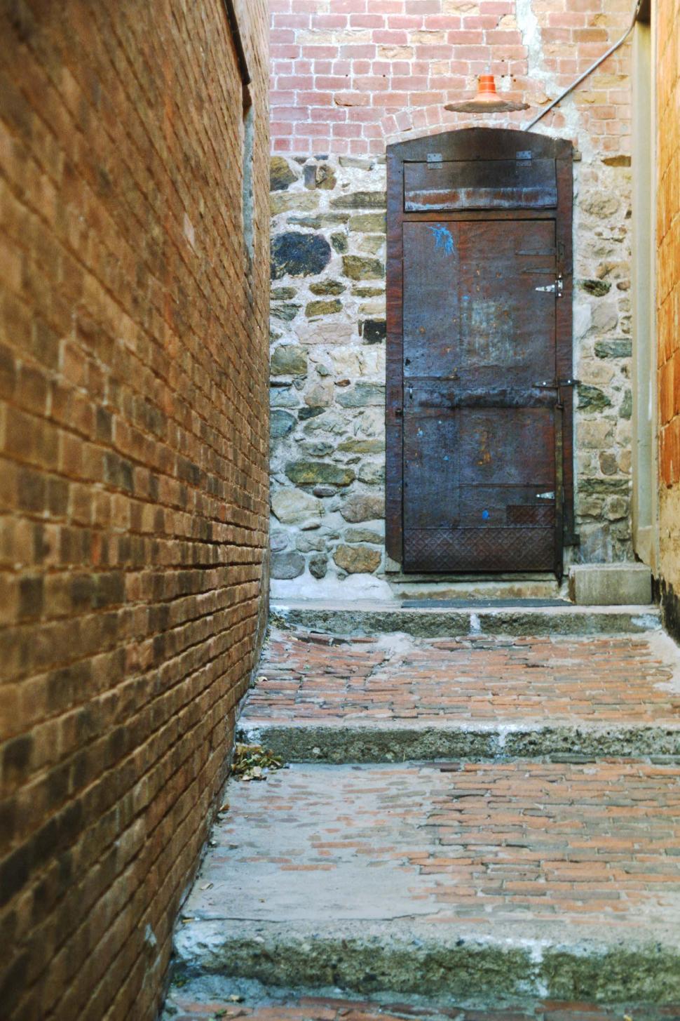 Free Image of Weathered and worn metal door 