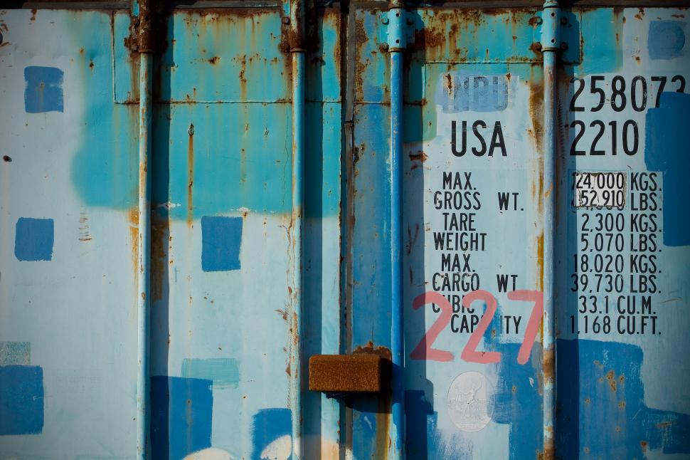 Free Image of Blue Containers Free Stock Photo 