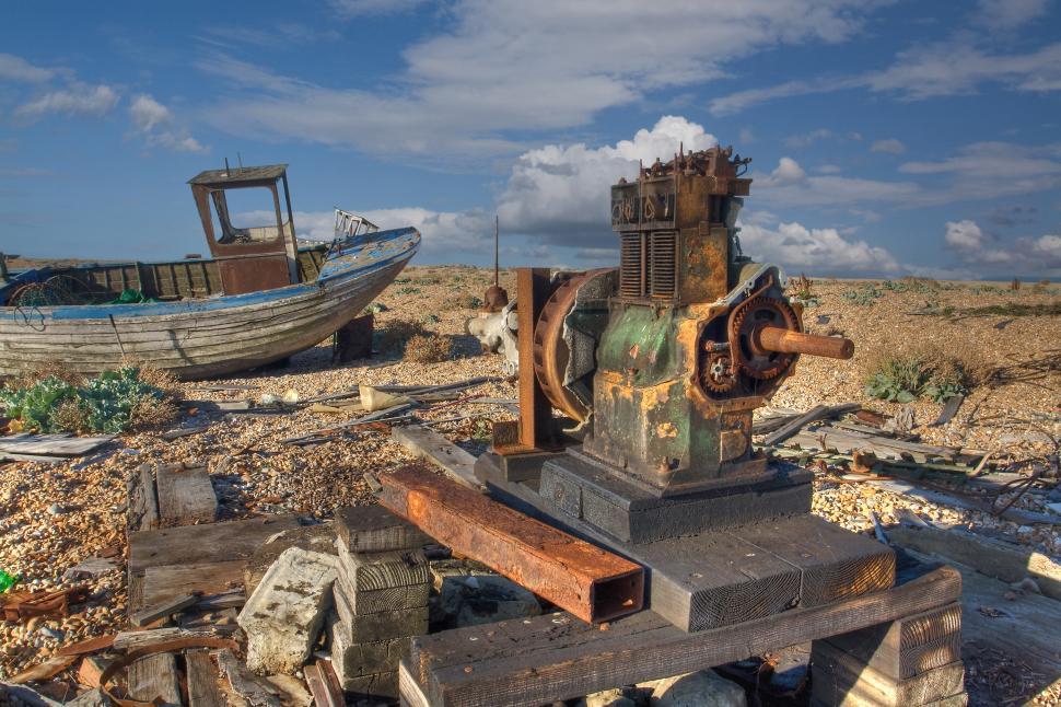 Free Image of Boat and Engine Free Stock Photo 