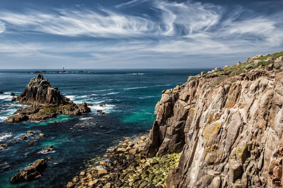 Free Image of Cornish Rocks, England Free Stock Photo 