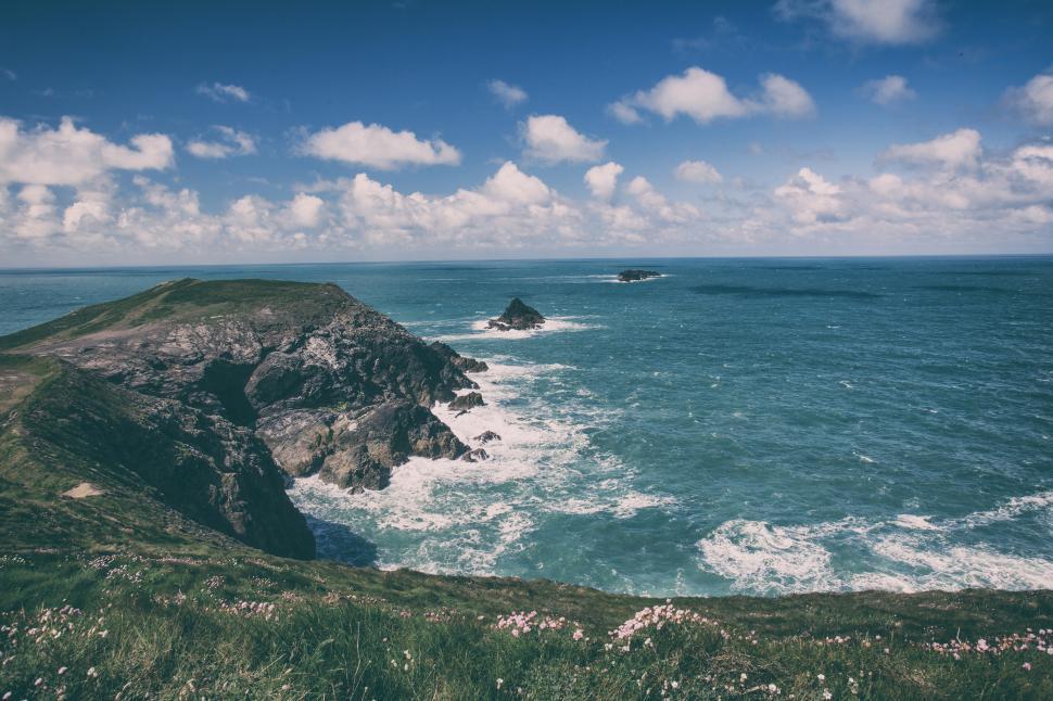 Free Image of Cornwall Coast Free Stock Photo 