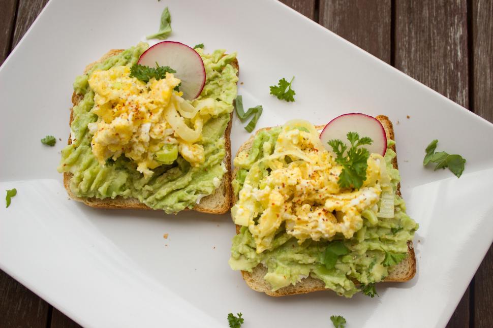 Free Image of A plate of food on a table 