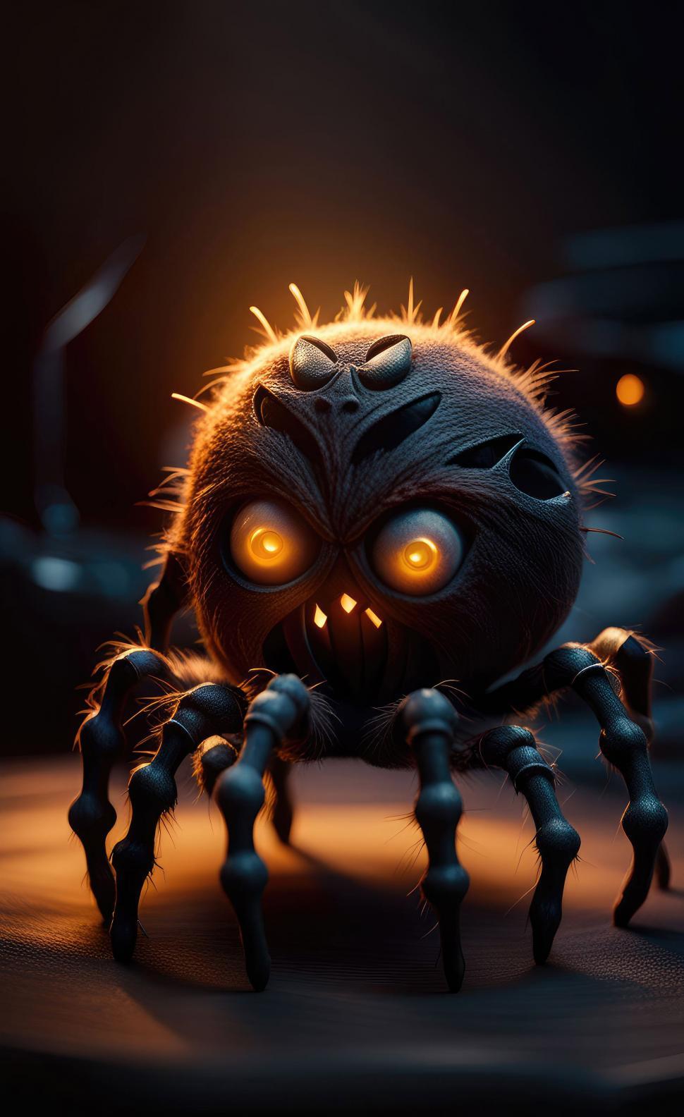 Free Image of Scary halloween spider monster  