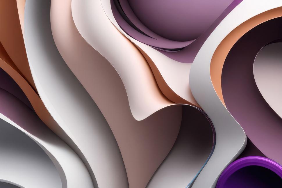 Free Image of Colorful wavy layered pattern wallpaper background  