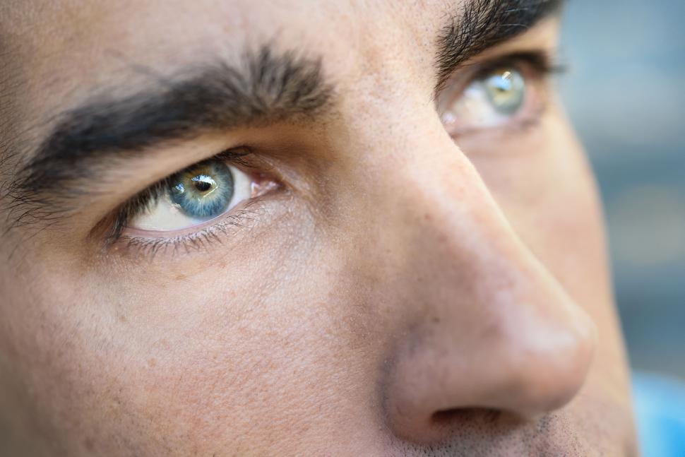 Free Image of Macro shot of man s eye 