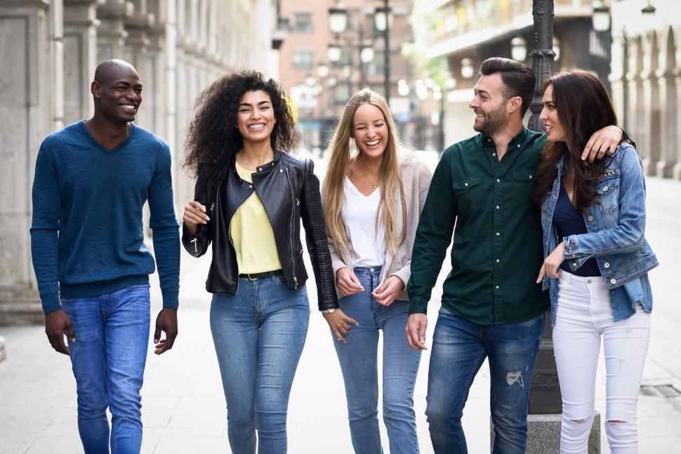 Free Image of Group of friends having fun together outdoors 