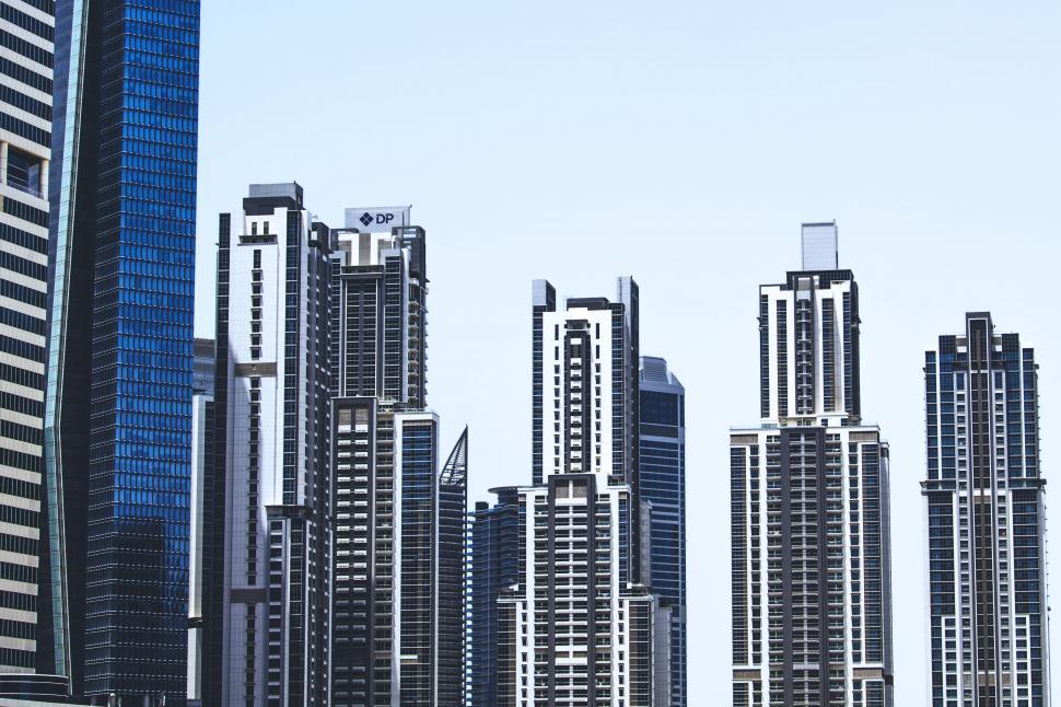 Free Image of A group of tall buildings 